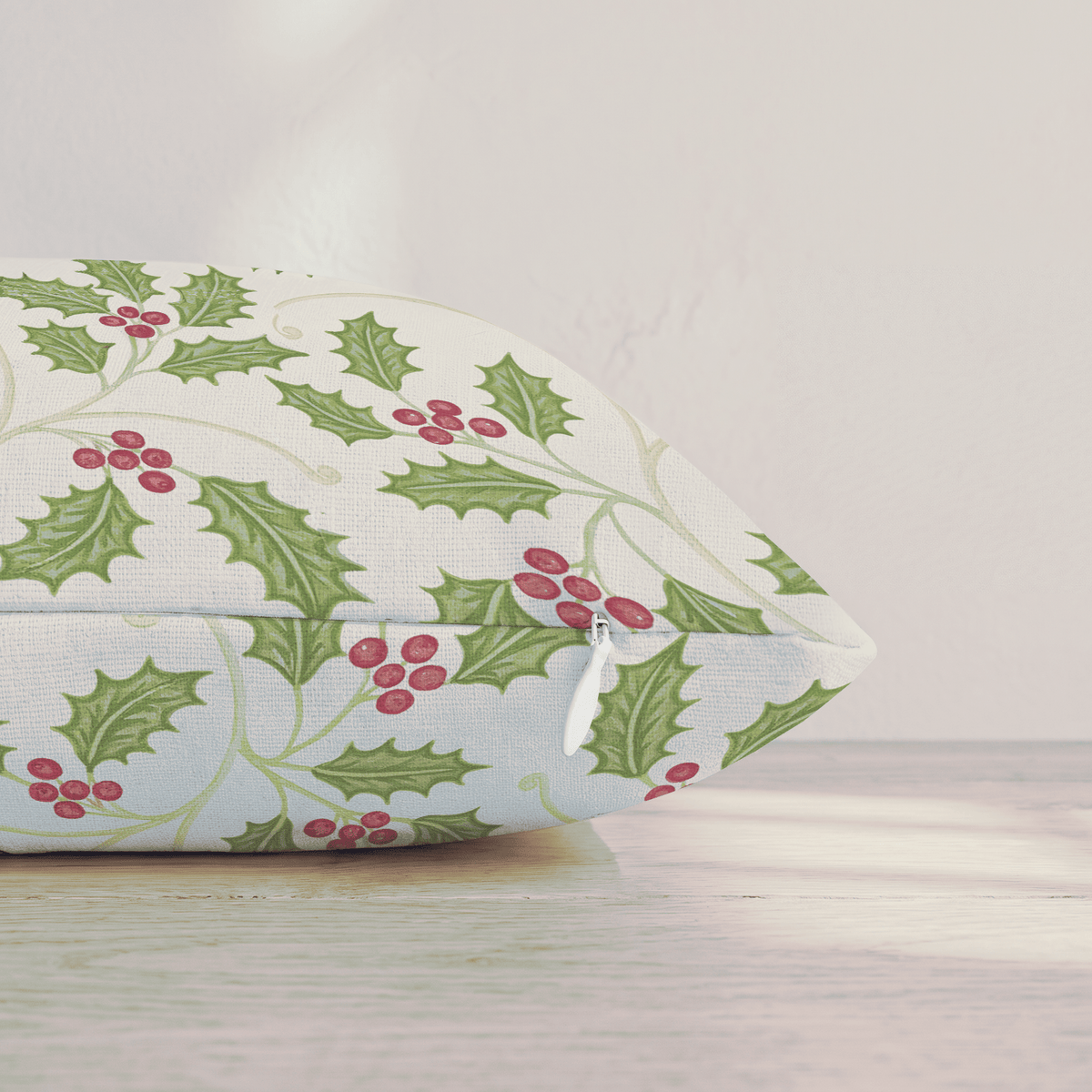 Holly Scroll Throw Pillow throw pillow - Hillcroft Home