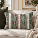 Hollyday Stripe Throw Pillow throw pillow - Hillcroft Home