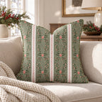 Hollyday Stripe Throw Pillow throw pillow - Hillcroft Home