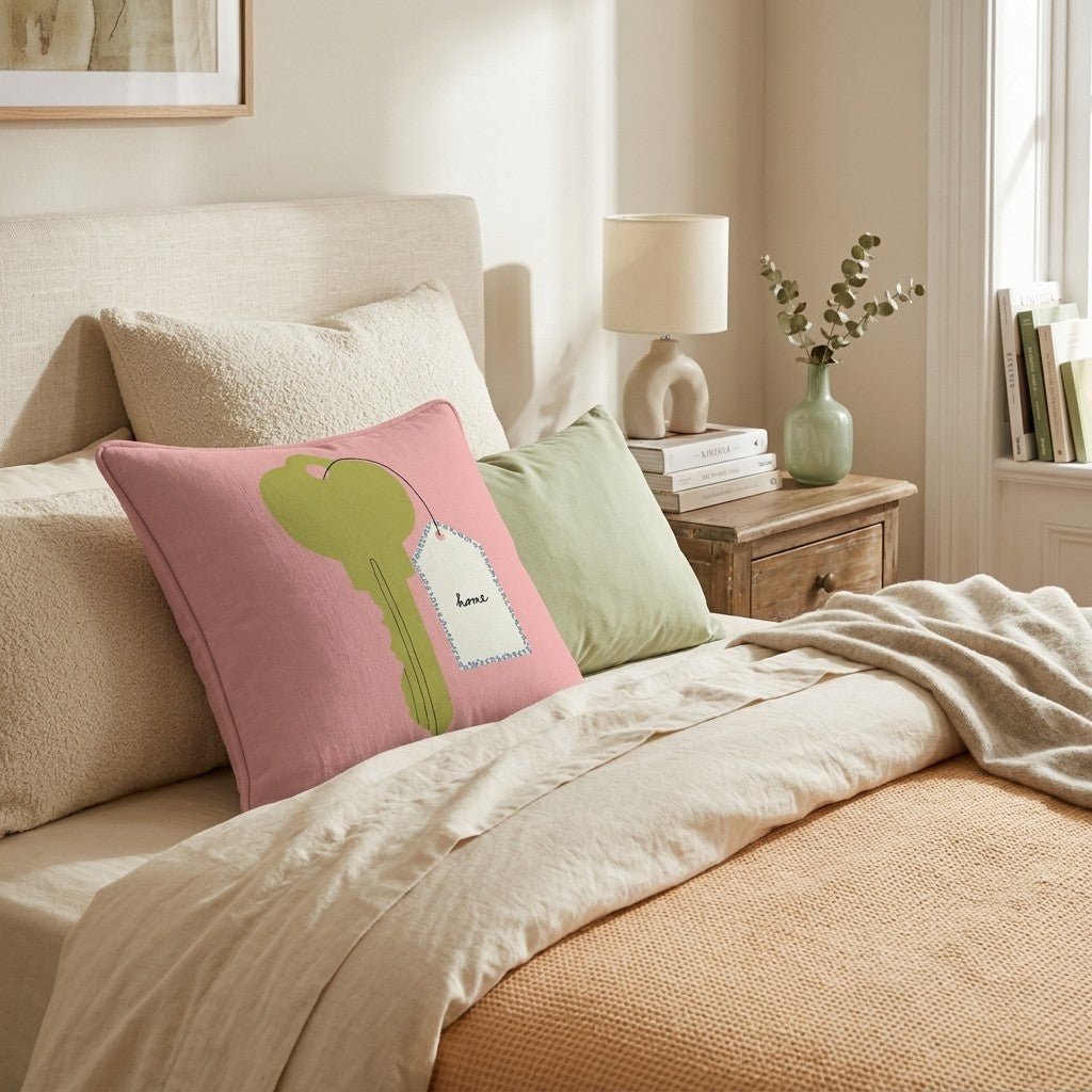 Home Keys Throw Pillow - Hillcroft Home