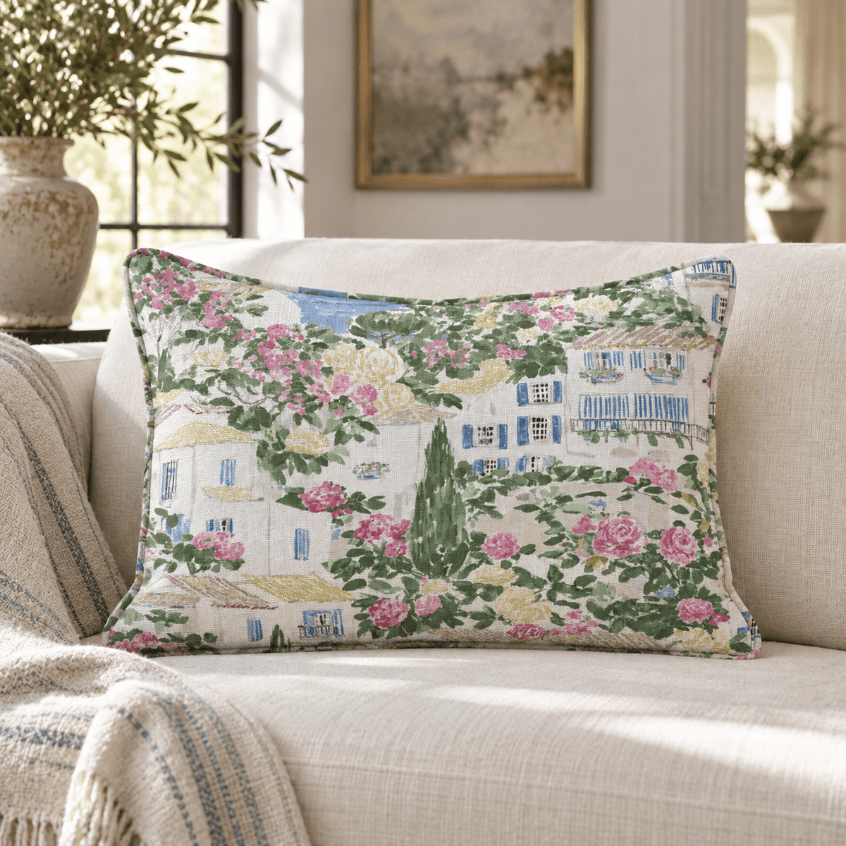 Home On The Coast Throw Pillow throw pillow - Hillcroft Home
