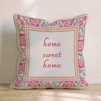 Home Sweet Home Roses Throw Pillow - Hillcroft Home
