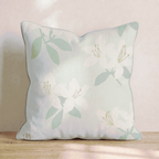 Honeysuckle Blossoms Throw Pillow - Hillcroft Home