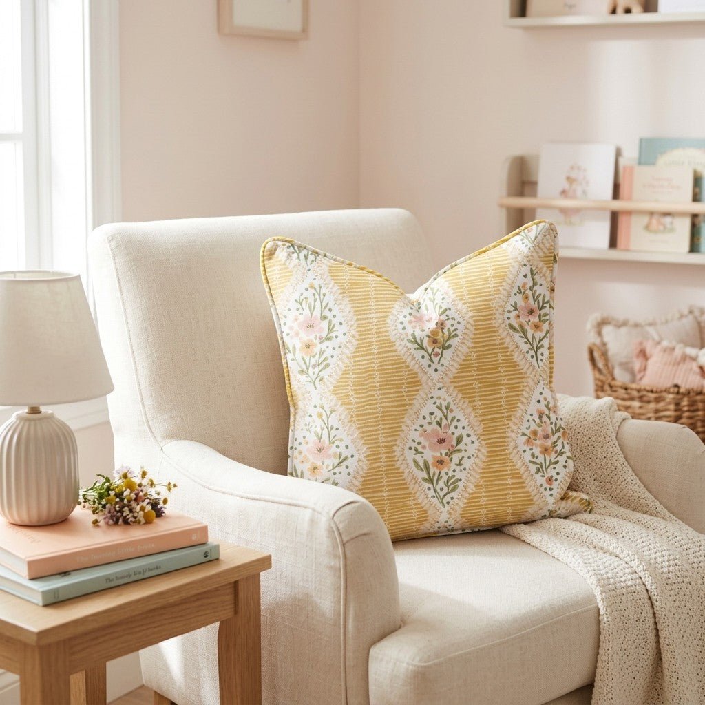 Honeysuckle House Throw Pillow - Hillcroft Home
