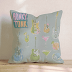 Honky Tonk Collage_ Throw Pillow - Hillcroft Home