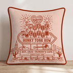 Honky Tonk Town Throw Pillow - Hillcroft Home