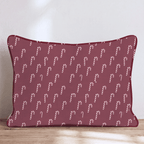 Hooked on Canes Cranberry Throw Pillow throw pillow - Hillcroft Home