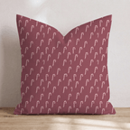 Hooked on Canes Cranberry Throw Pillow throw pillow - Hillcroft Home