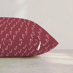 Hooked on Canes Cranberry Throw Pillow throw pillow - Hillcroft Home
