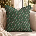 Hooked on Canes Green Throw Pillow throw pillow - Hillcroft Home