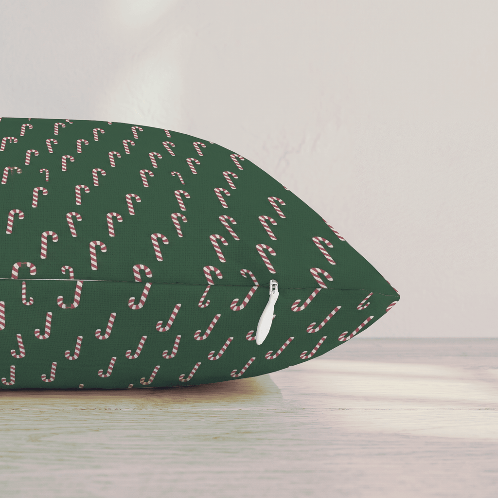Hooked on Canes Green Throw Pillow throw pillow - Hillcroft Home