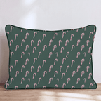 Hooked on Canes Green Throw Pillow throw pillow - Hillcroft Home