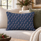 Hooked on Canes Navy Throw Pillow throw pillow - Hillcroft Home