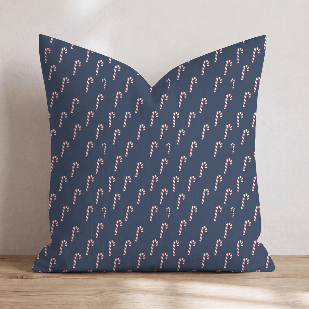 Hooked on Canes Navy Throw Pillow throw pillow - Hillcroft Home