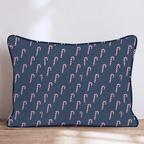 Hooked on Canes Navy Throw Pillow throw pillow - Hillcroft Home
