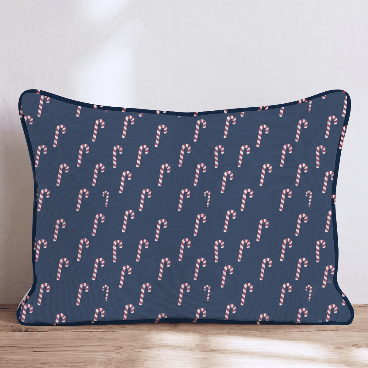Hooked on Canes Navy Throw Pillow throw pillow - Hillcroft Home