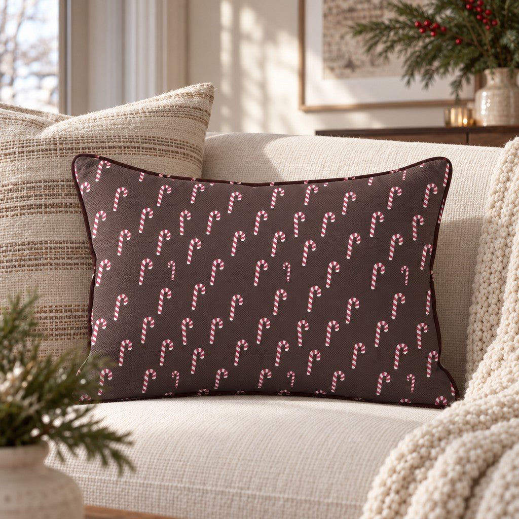 Hooked on Canes Throw Pillow throw pillow - Hillcroft Home