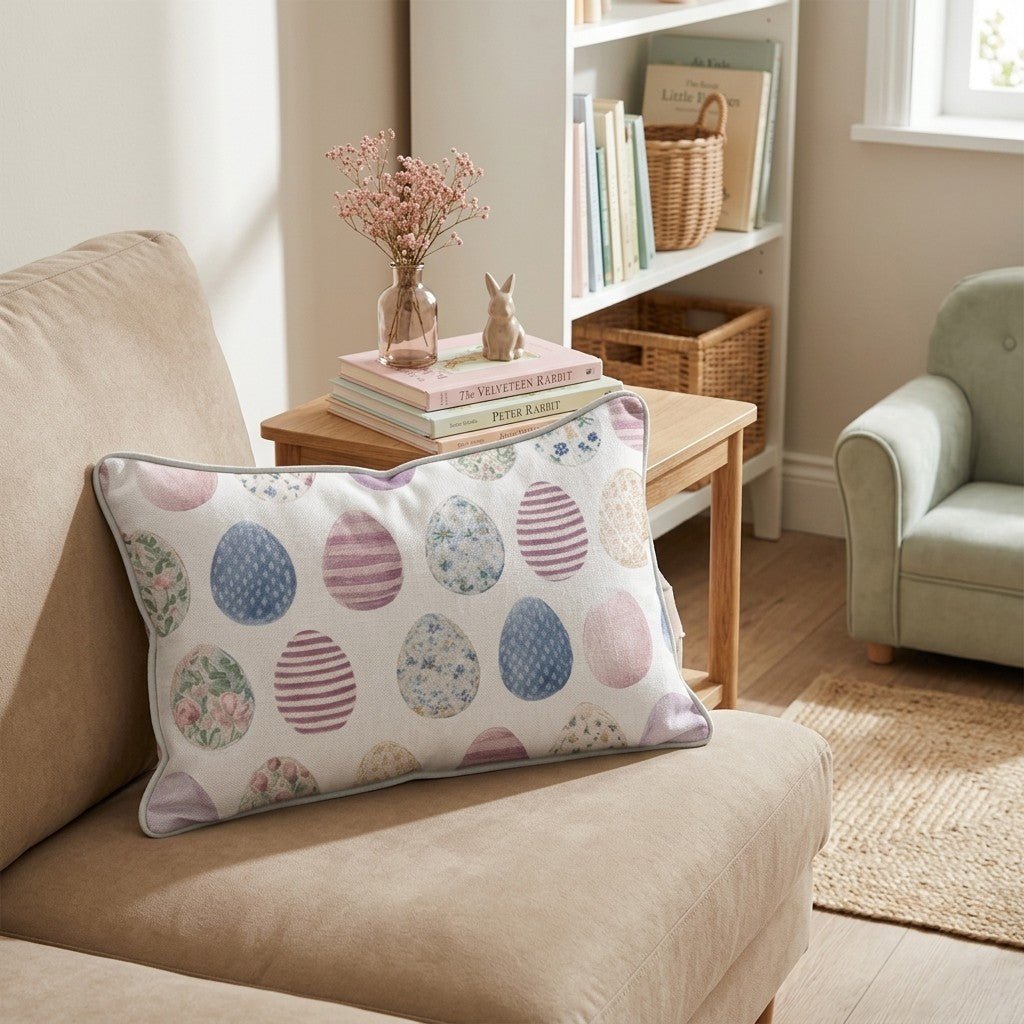 Hoppy Eggs Throw Pillow - Hillcroft Home