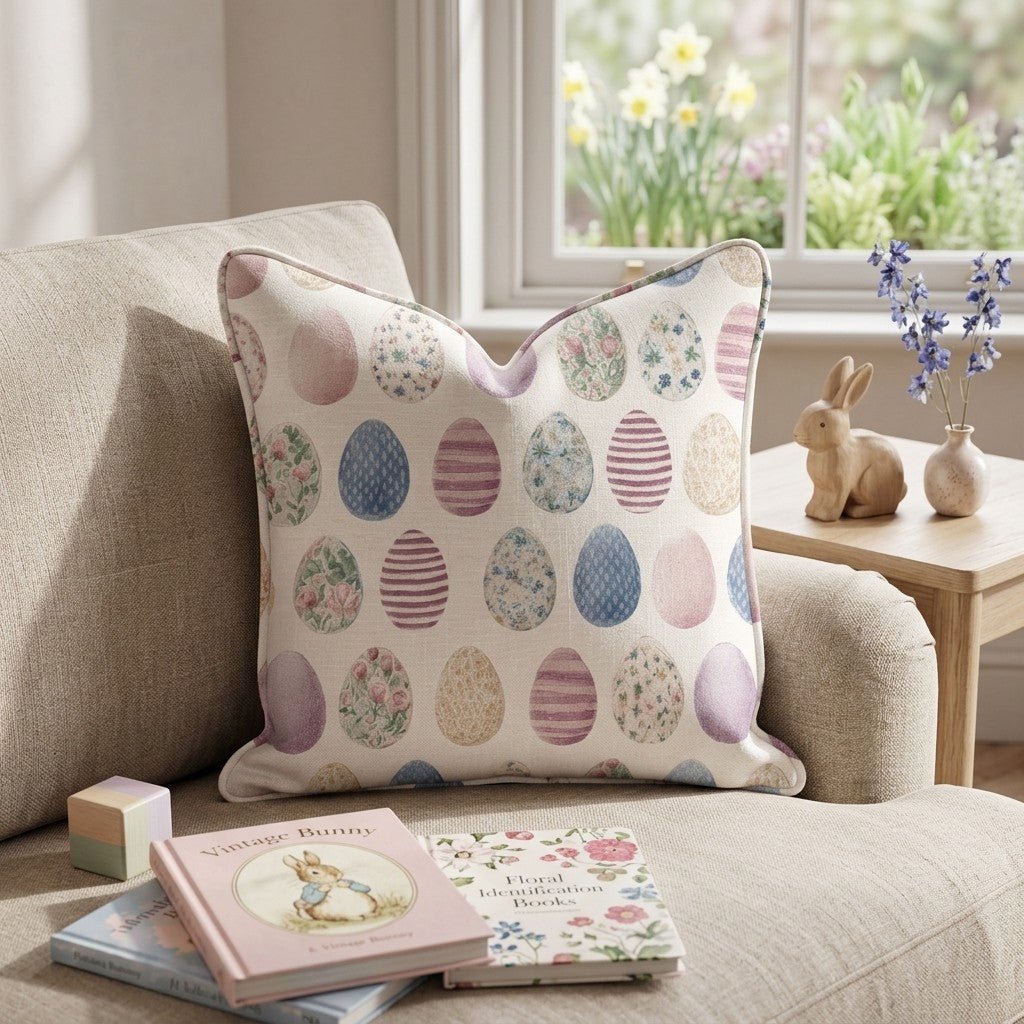 Hoppy Eggs Throw Pillow - Hillcroft Home