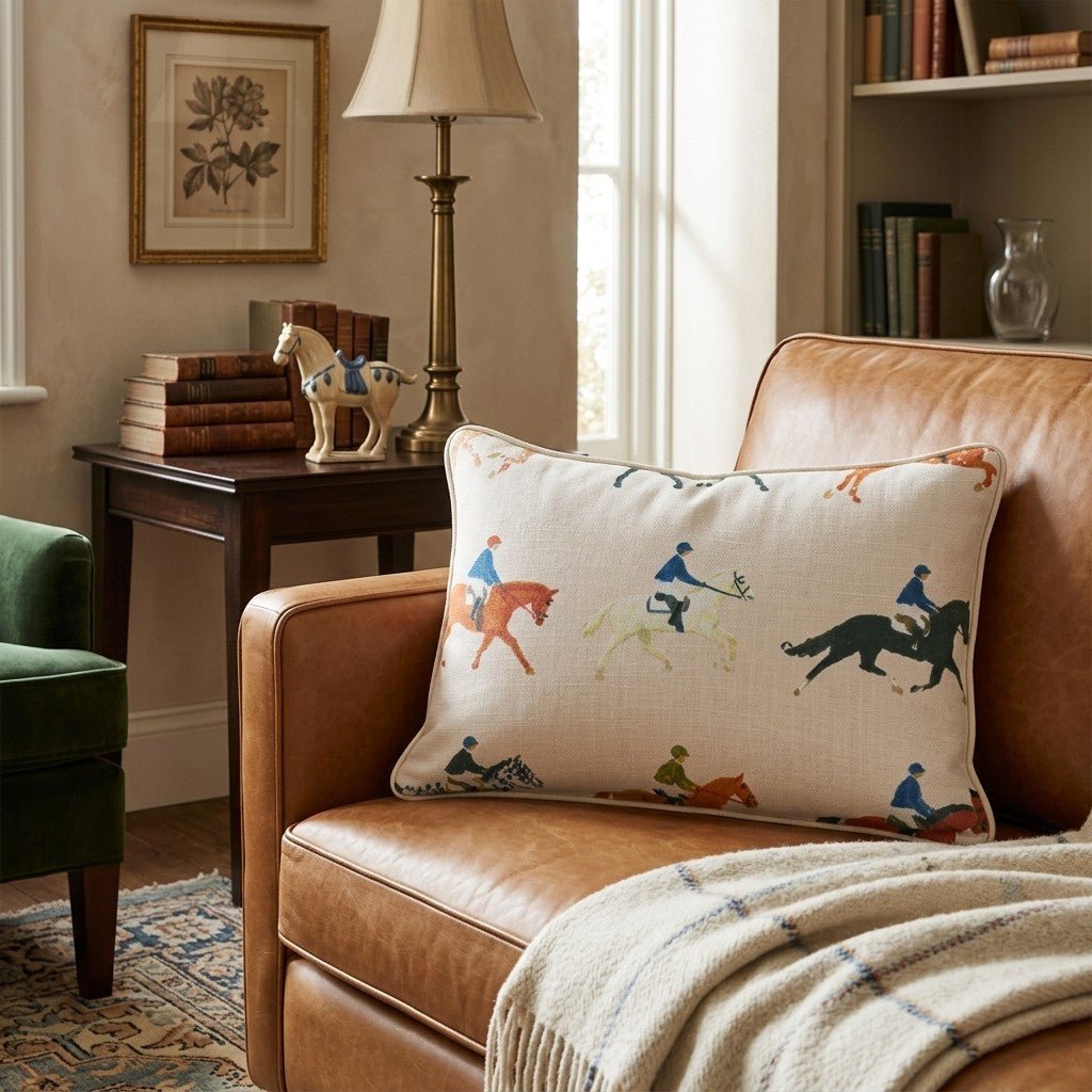 Horse Shows Throw Pillow - Hillcroft Home