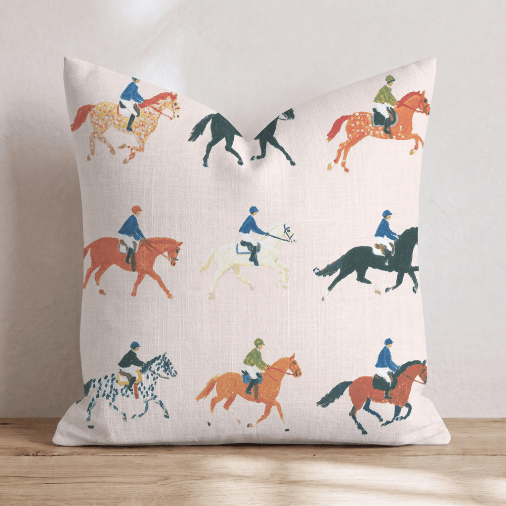 Horse Shows Throw Pillow - Hillcroft Home