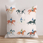 Horse Shows Throw Pillow - Hillcroft Home