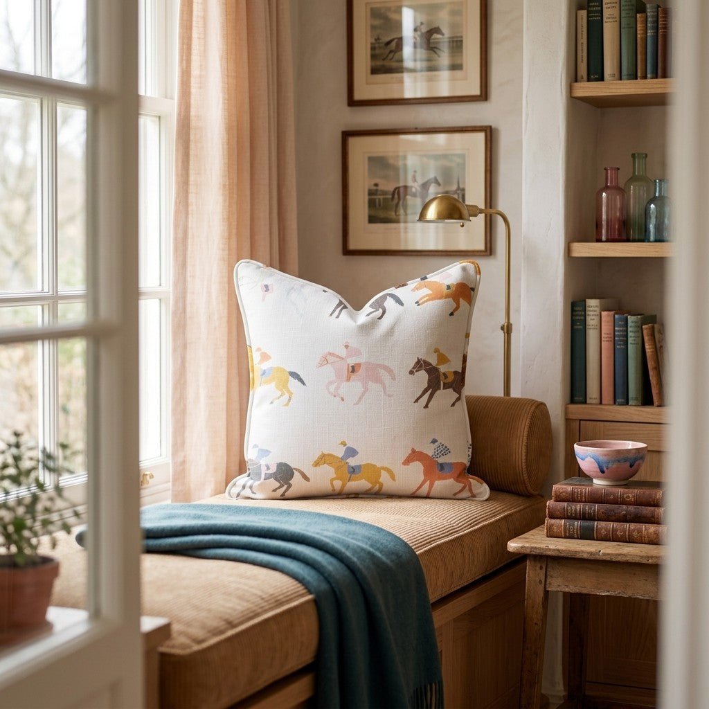 Horse Tricks Throw Pillow - Hillcroft Home