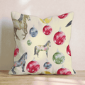 Horses and Ornaments Throw Pillow - Hillcroft Home