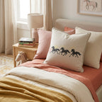Horses and Star Throw Pillow - Hillcroft Home