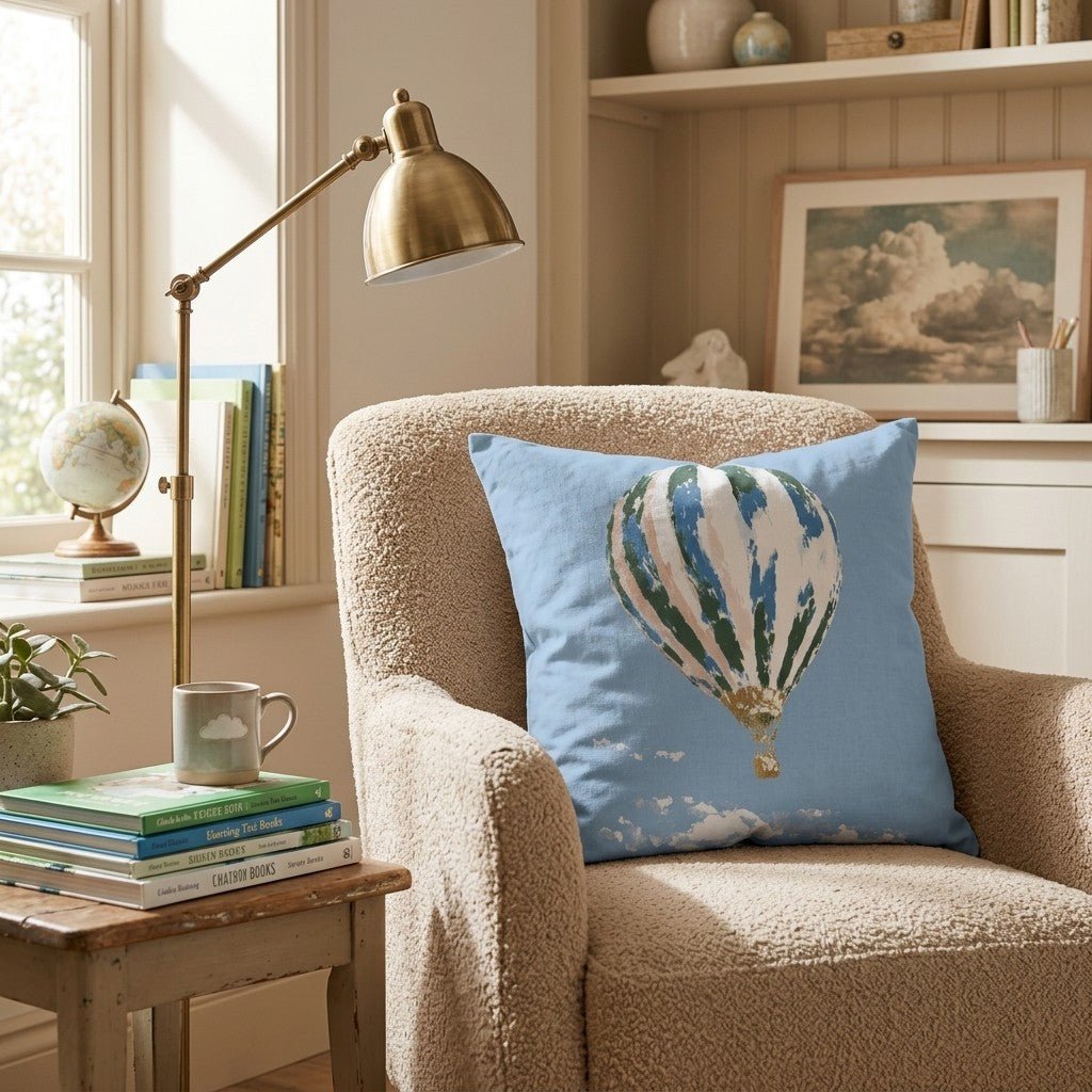 Hot Air Balloon Throw Pillow - Hillcroft Home