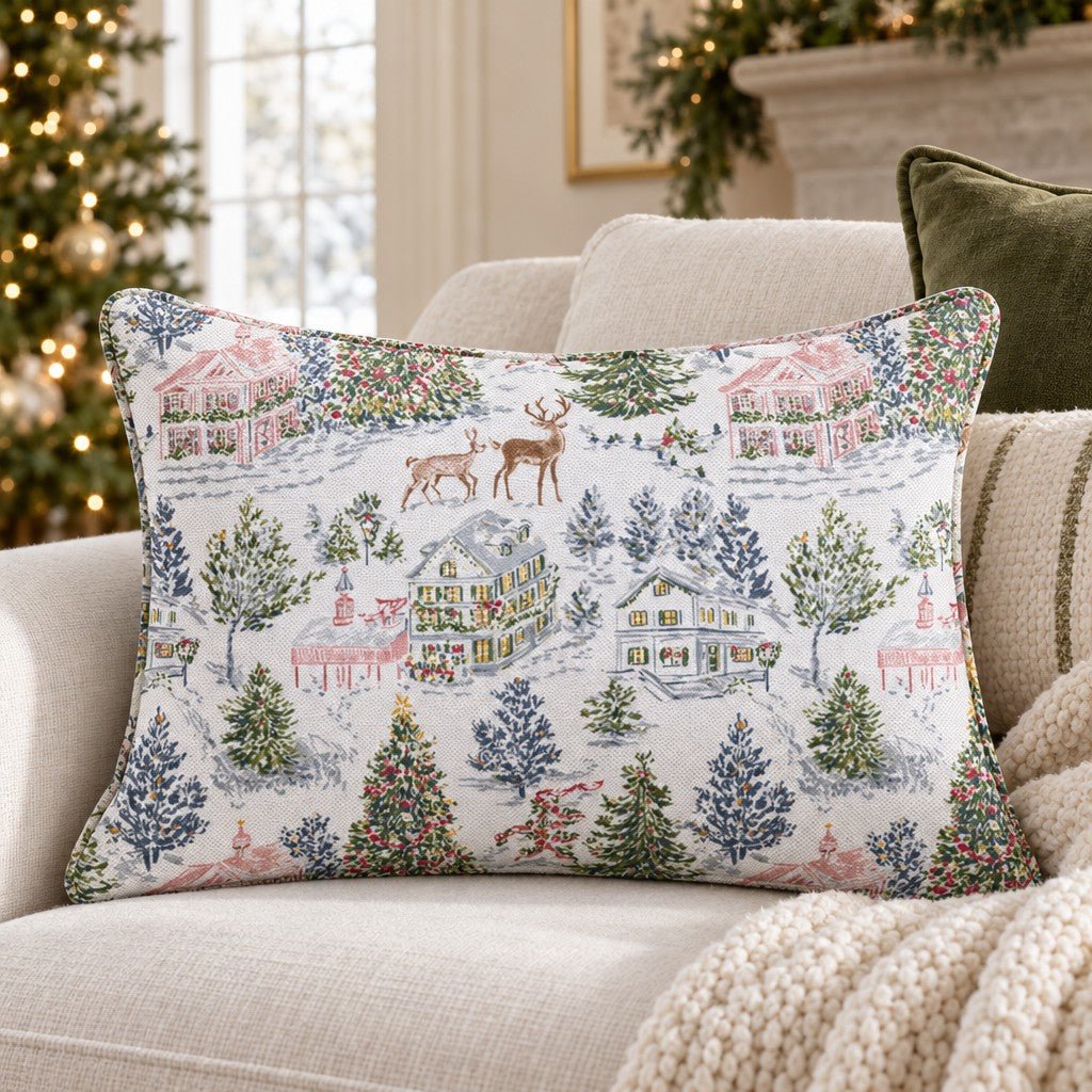Hot Cocoa and Cheer Throw Pillow throw pillow - Hillcroft Home