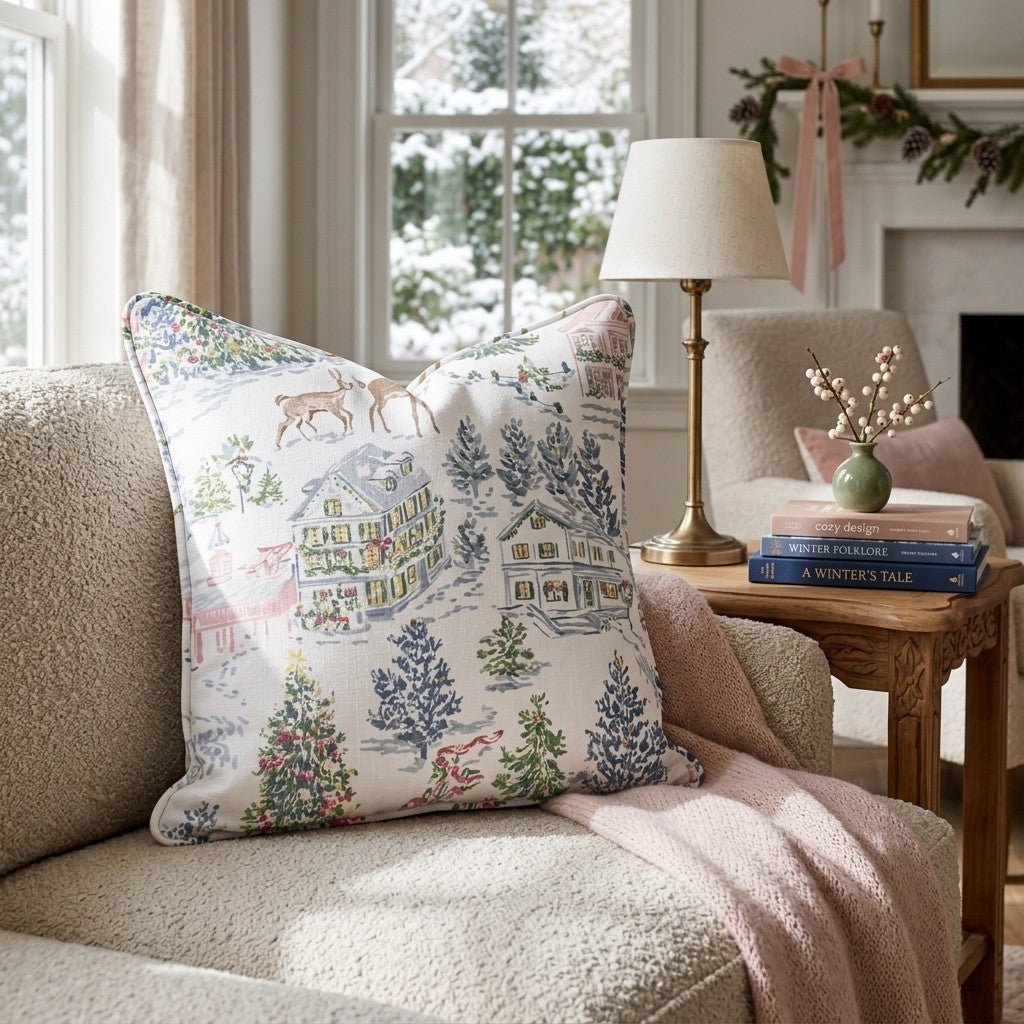 Hot Cocoa and Cheer Throw Pillow - Hillcroft Home