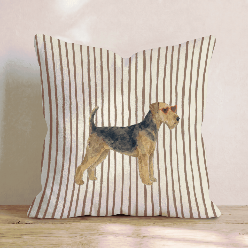 Hot Diggity Airedale Terrier Throw Pillow - Hillcroft Home