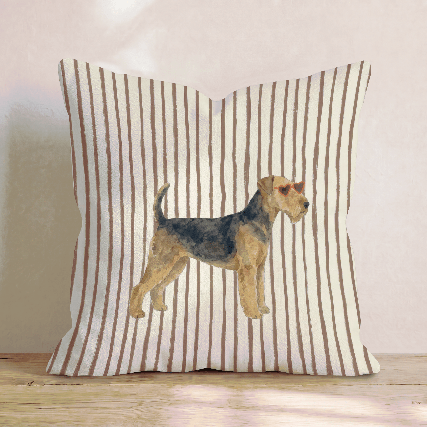 Hot Diggity Airedale Terrier Throw Pillow - Hillcroft Home