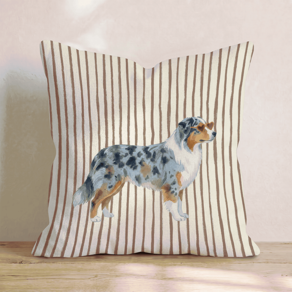 Hot Diggity Australian Shepherd Throw Pillow - Hillcroft Home