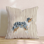 Hot Diggity Australian Shepherd Throw Pillow - Hillcroft Home