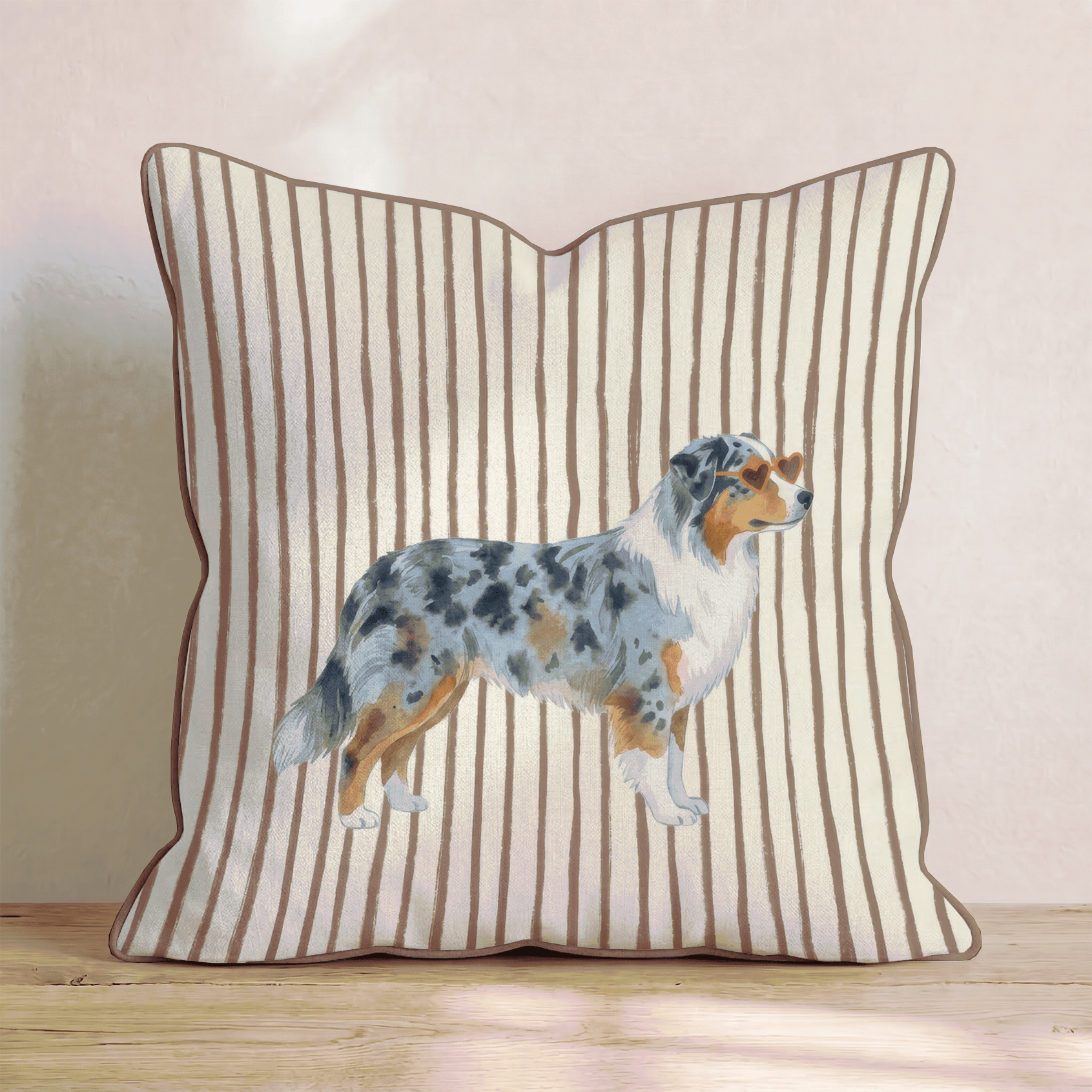 Hot Diggity Australian Shepherd Throw Pillow - Hillcroft Home