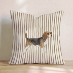 Hot Diggity Beagle Throw Pillow - Hillcroft Home
