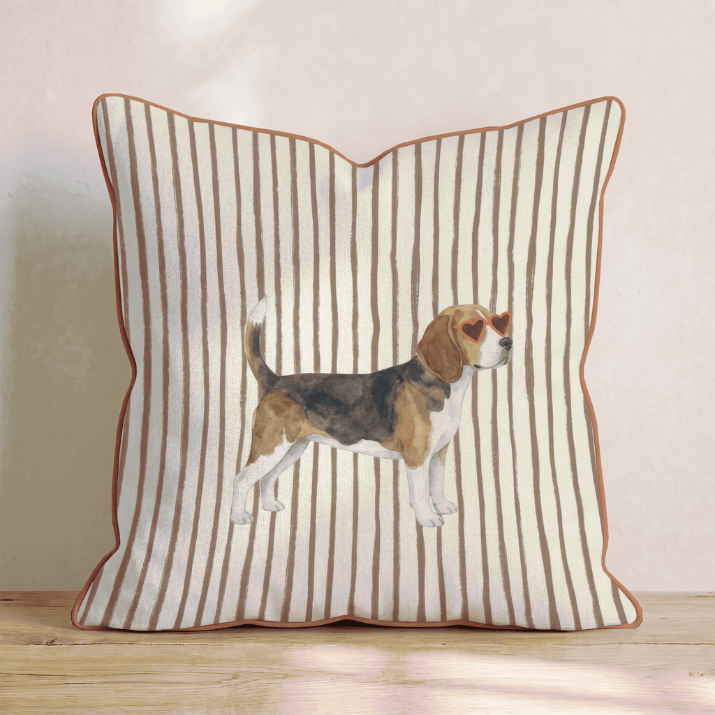 Hot Diggity Beagle Throw Pillow - Hillcroft Home