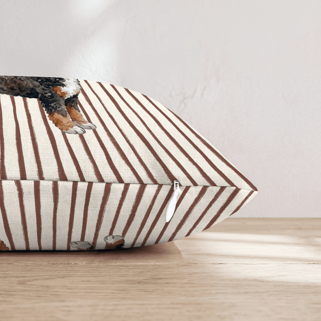 Hot Diggity Bernedoodle Throw Pillow - Hillcroft Home