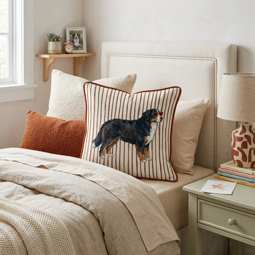 Hot Diggity Bernese Mountain Dog_ Throw Pillow - Hillcroft Home