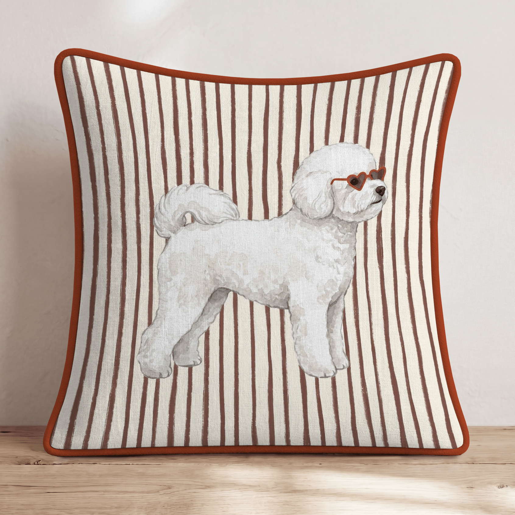 Hot Diggity Bichon Throw Pillow - Hillcroft Home