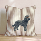 Hot Diggity Black Goldendoodle Throw Pillow - Hillcroft Home