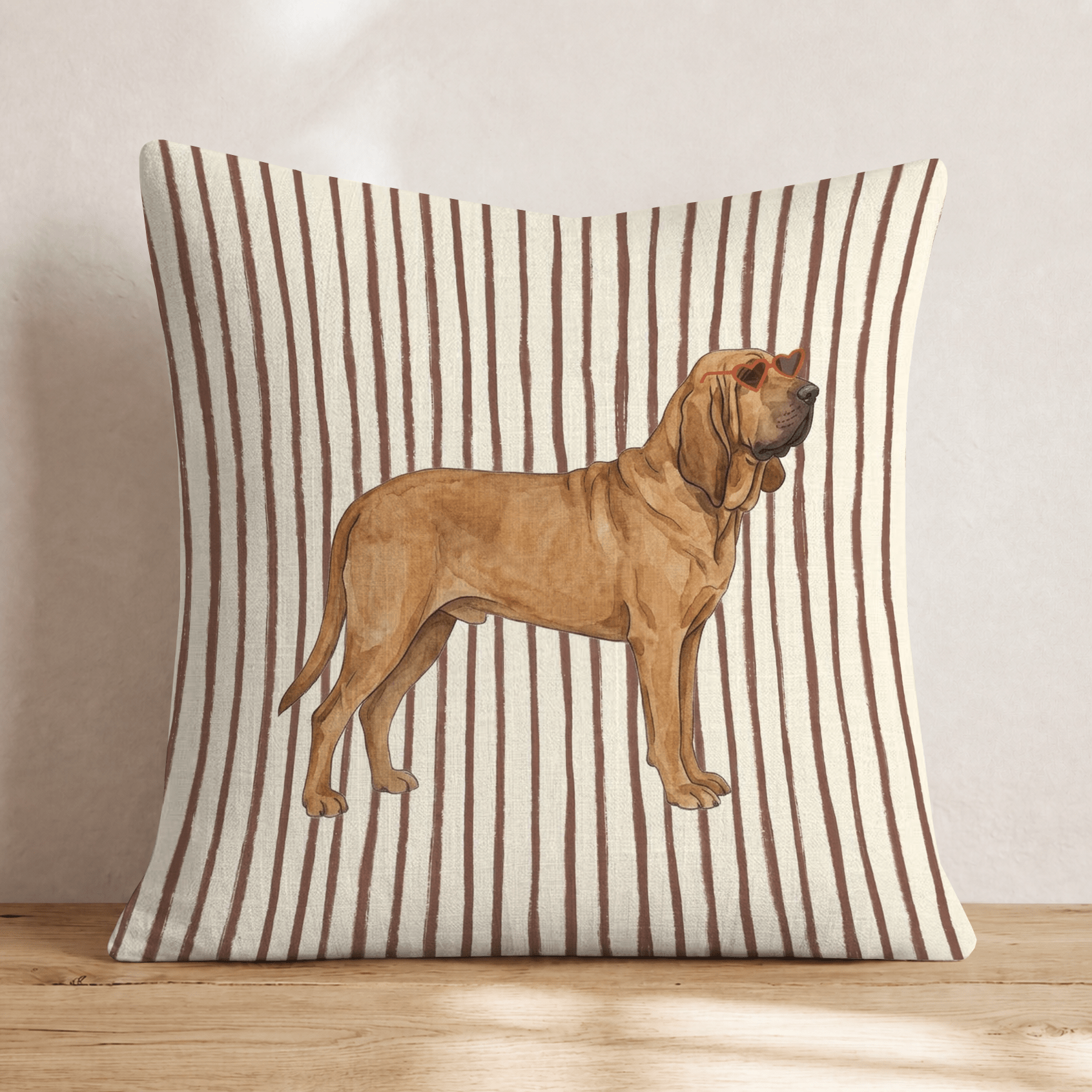 Hot Diggity Bloodhound Throw Pillow - Hillcroft Home