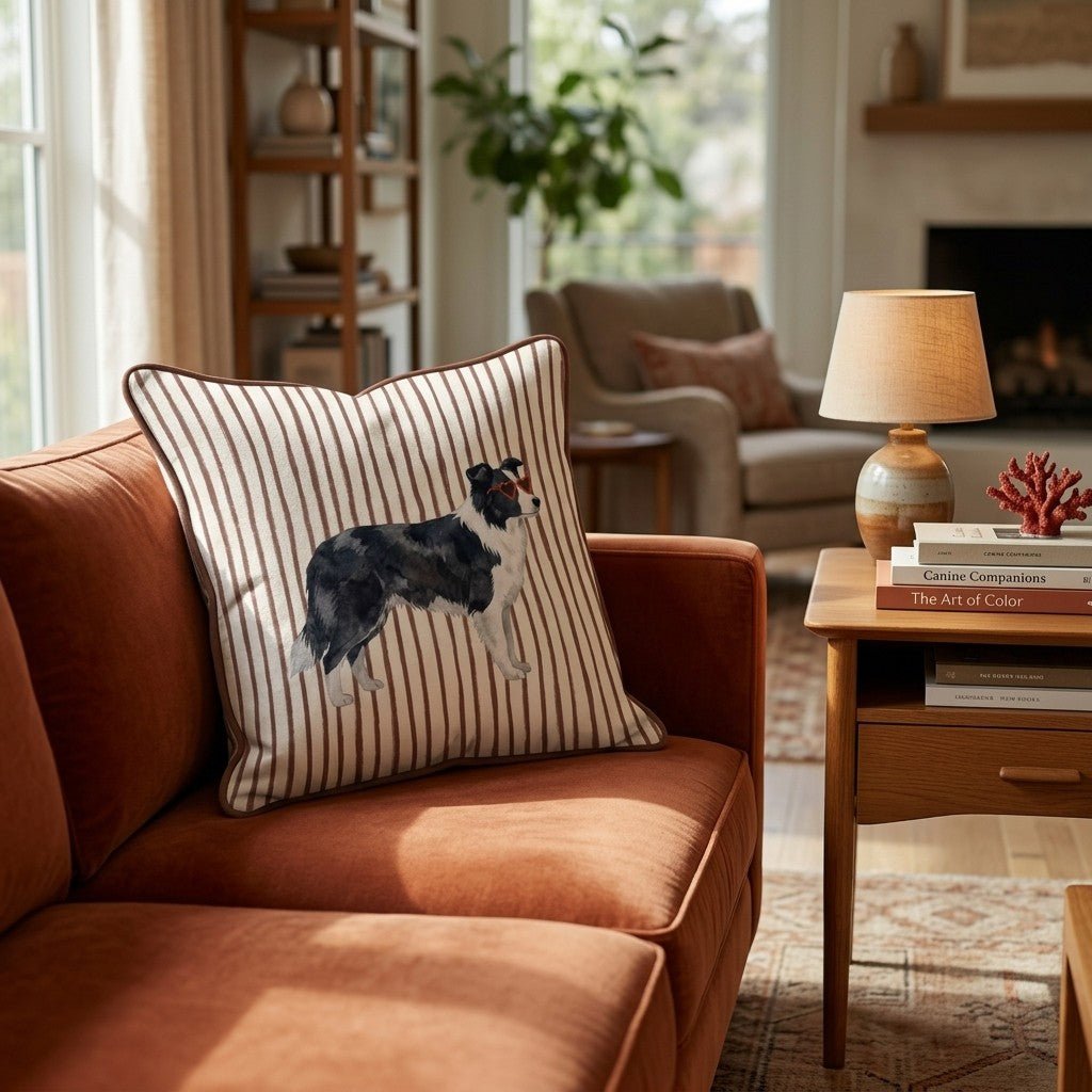Hot Diggity Border Collie Throw Pillow - Hillcroft Home