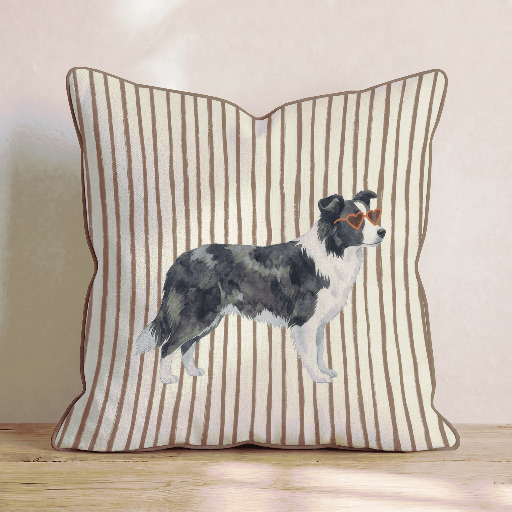 Hot Diggity Border Collie Throw Pillow - Hillcroft Home