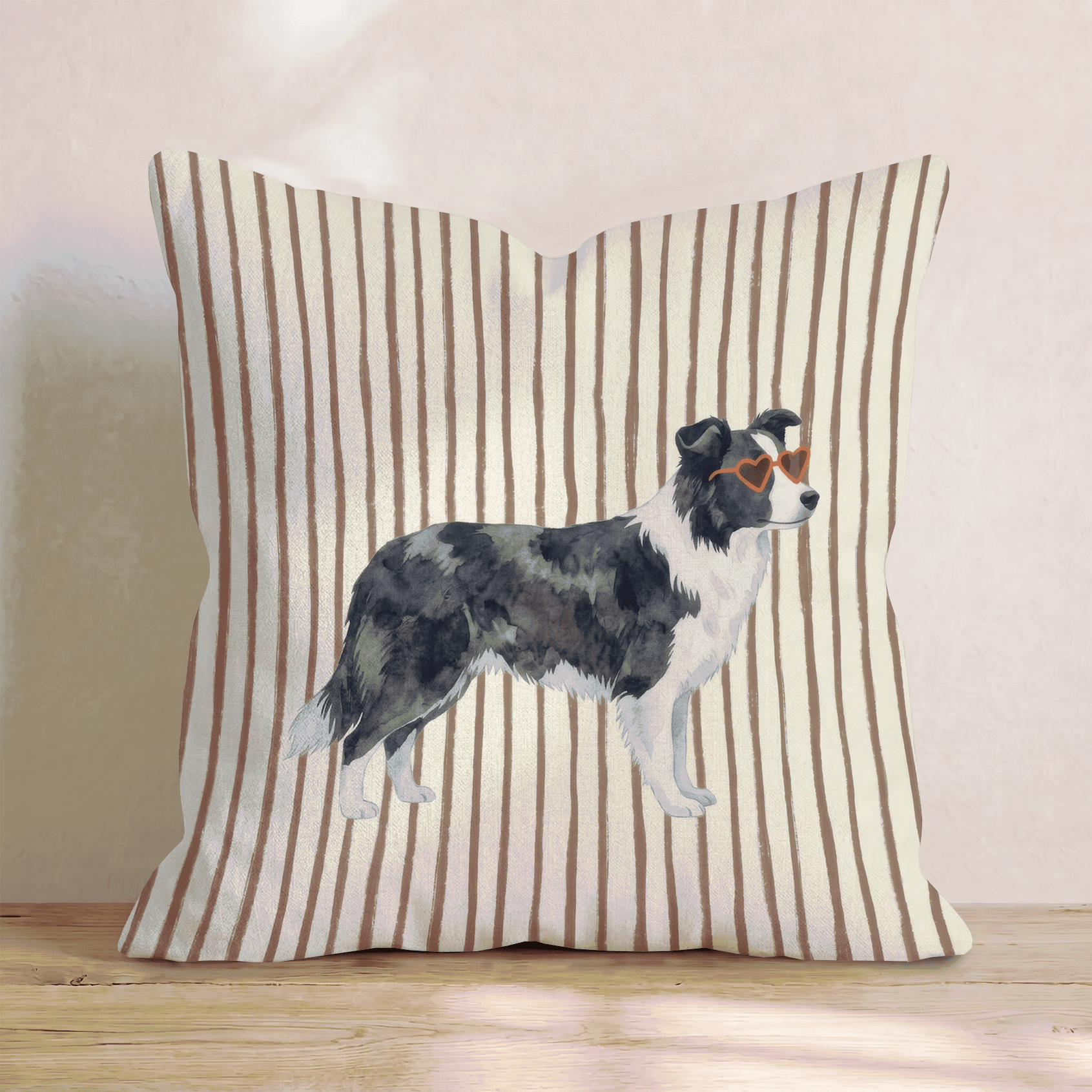 Hot Diggity Border Collie Throw Pillow - Hillcroft Home
