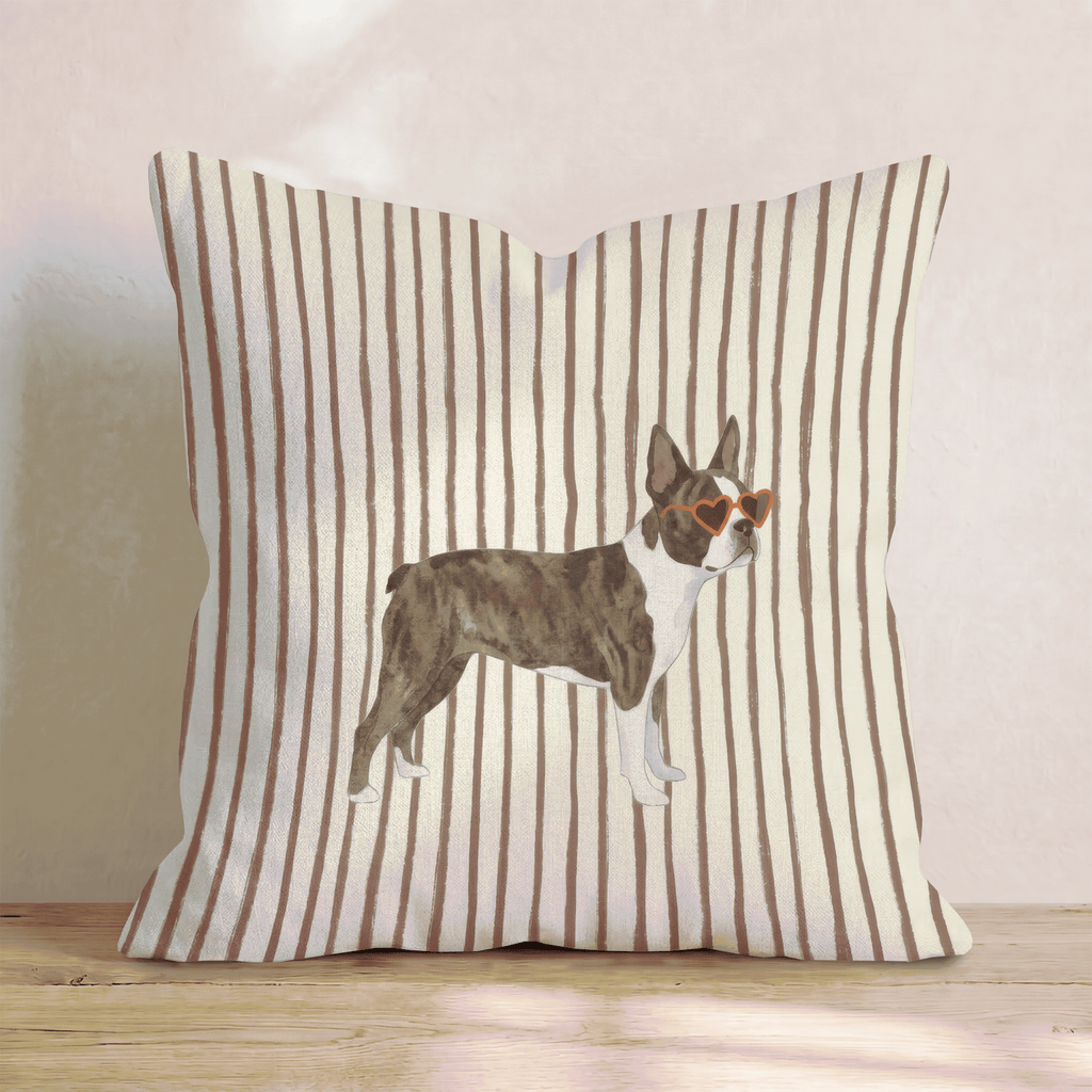 Hot Diggity Boston Terrier_ Throw Pillow - Hillcroft Home