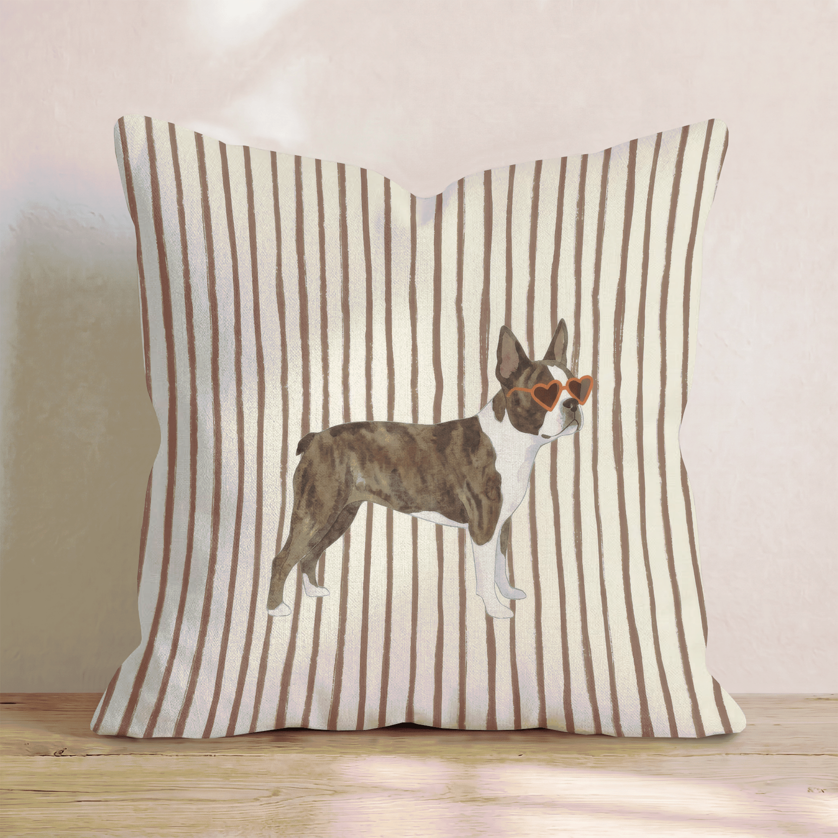 Hot Diggity Boston Terrier_ Throw Pillow - Hillcroft Home