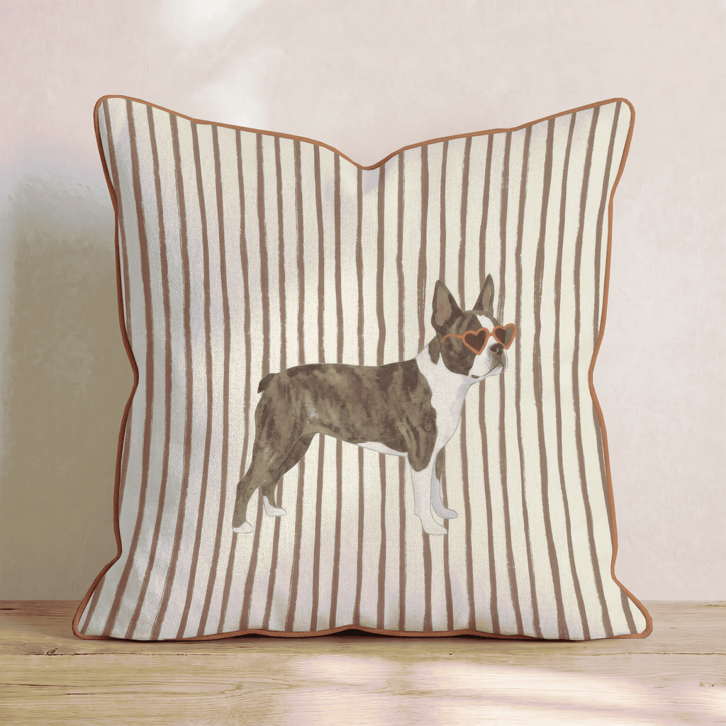 Hot Diggity Boston Terrier_ Throw Pillow - Hillcroft Home